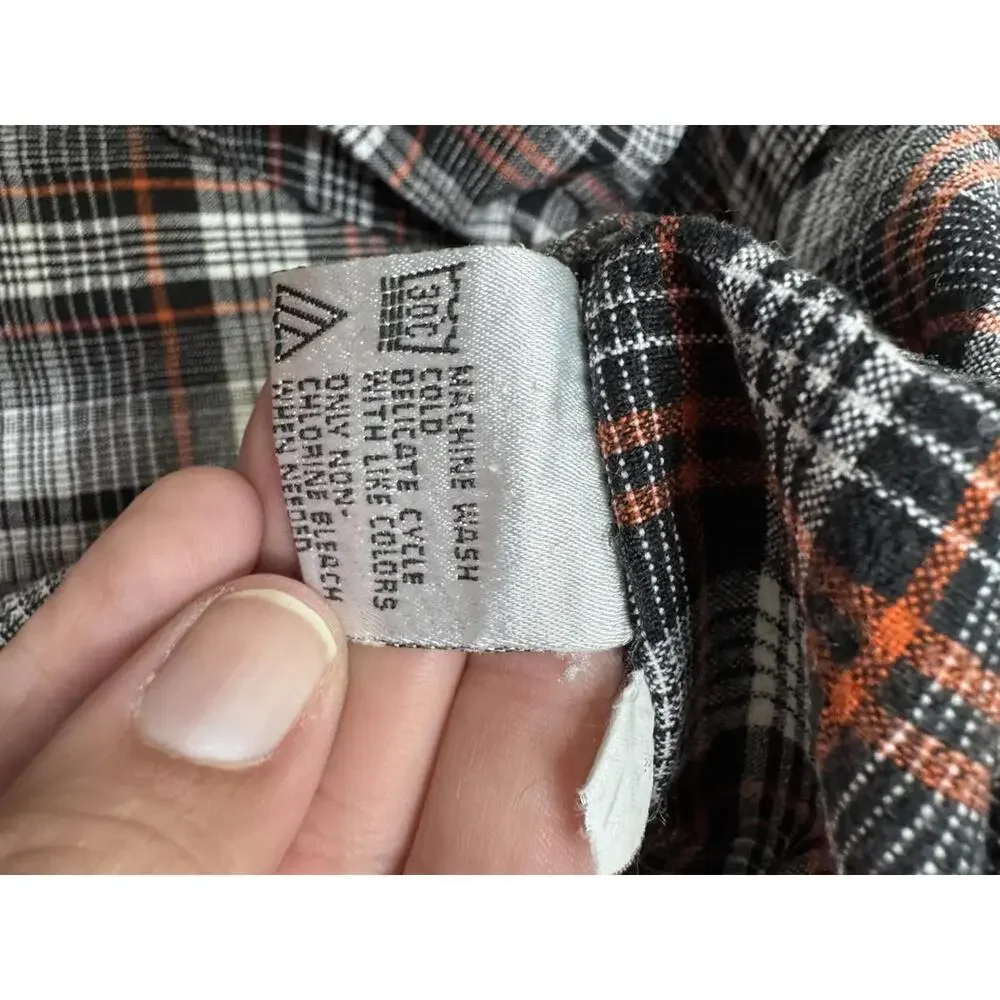 Vintage Victoria Jones Petite Large Halloween Plaid Button Top Holiday Artsy Fun